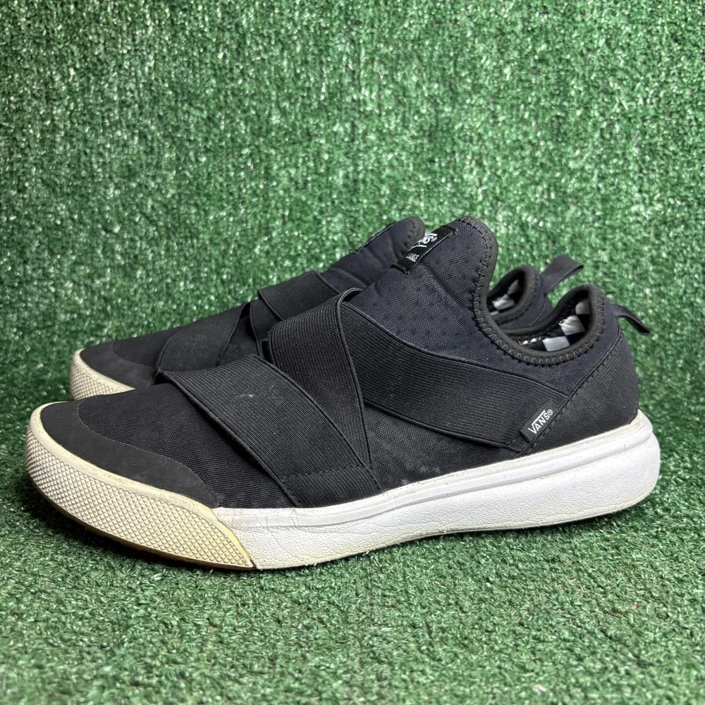 Vans UltraRange Gore Elastic Strap Checkerboard Slip On Sneaker Black Mens Sz 11